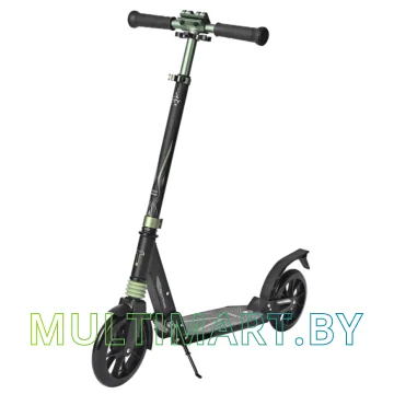 Самокат Tech Team City Scooter 2022 (черный/зеленый)
